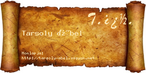 Tarsoly Ábel névjegykártya