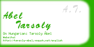 abel tarsoly business card